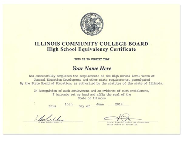 State of illinois ged transcript